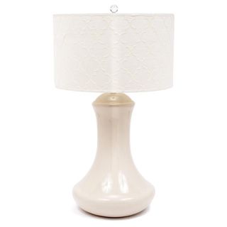 Fangio Lighting 30 inch Ceramic Table Lamp with Designer Shade. Table Lamps