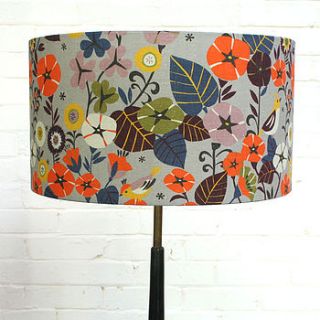 nasturtium linen lampshade by winter's moon