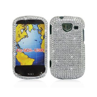 Samsung Brightside U380 SCH U380 Bling Gem Jeweled Jewel Crystal Diamond Silver Cover Case Cell Phones & Accessories