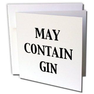 gc_149792_1 EvaDane   Funny Quotes   May Contain Gin.   Greeting Cards 6 Greeting Cards with envelopes 