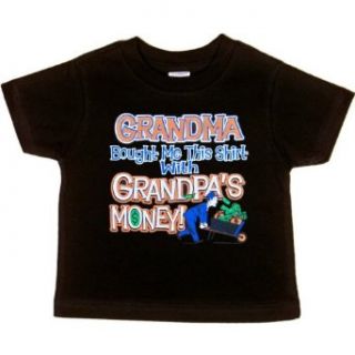 INFANT T SHIRT  BLACK   12 MONTHS   Grandma Bought Me This Shirt With Grandpa's Money   Funny for Grandson or Granddaughter Clothing