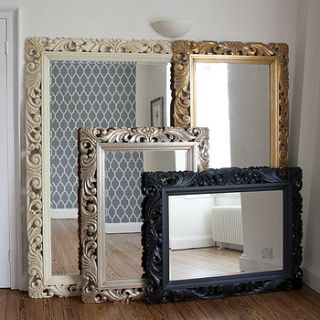 carved wood framed mirror by decorative mirrors online