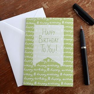 happy birthday to you card by grace & favour home