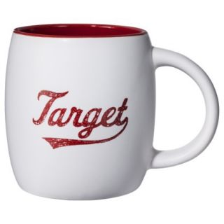 Ceramic Red and White Target Mug   16 oz.