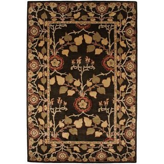 Traditional Hand tufted Brown Wool Rug (36 X 56)