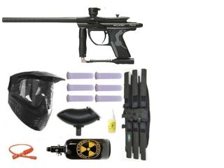 Spyder Fenix Electronic Paintball Marker Gun 3Skull 48ci Mega Set   Black