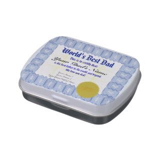 Make a World's Best Dad Certificate Jelly Belly Tin