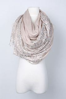metallic leopard print scarf by miss shorthair