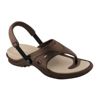 Nothinz Flip Flop Or Not   Womens,Size MD, Dark Brown & Tan Shoes