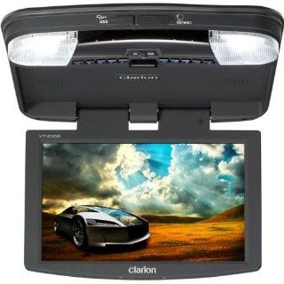Clarion VT1010B 10.2 Inch Digital TFT LCD Widescreen Overhead Monitor with USB, SD CARD, and DVD Player  Vehicle Overhead Video 