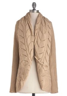 Purl Up With Me Cardigan in Beige  Mod Retro Vintage Sweaters