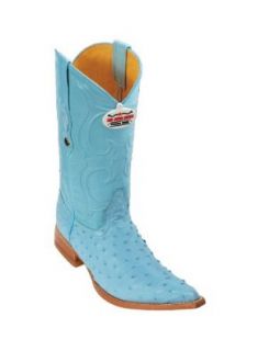 Los Altos Men's Ostrich Leg Cowboy Boots (9+EE+Mens+US, Jean Blue) Shoes