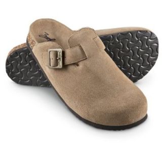Men's Zodiac Suede Clogs Taupe, TAUPE, 8M Clogs And Mules Shoes Shoes
