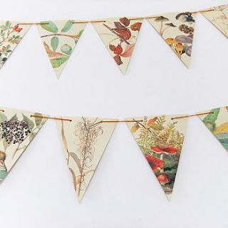 autumn bunting by peony and thistle