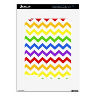 Rainbow chevron zigzag kawaii cute zig zag pattern decal for iPad 3