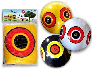 Visualscare Eye Balloon Pack of 3 Bird Scare Eye Ribbon Baloons  Home Pest Repellents  Patio, Lawn & Garden