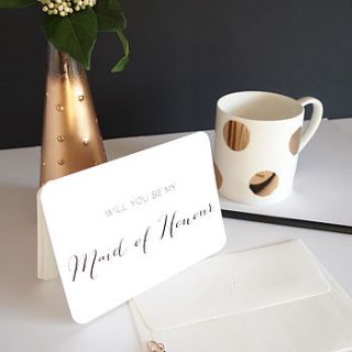 'will you be my maid of honour' card by nataliepower