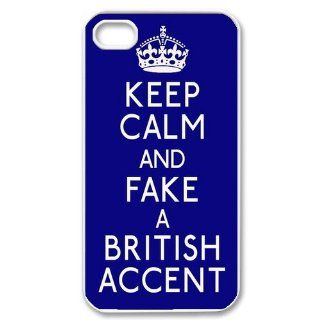 Custom Keep Calm Parody Cover Case for iPhone 4 4s LS4 393 Cell Phones & Accessories