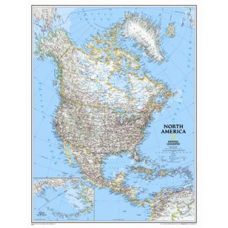 National Geographic Maps North America Classic Wall Map
