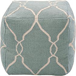 Decorative Arabesque Blue Pouf