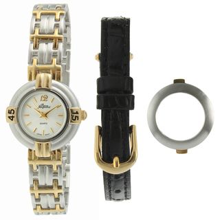 Pierre Jacquard SB3 Women's Two Tone Strap/ Bezel Gift Set Women's More Brands Watches