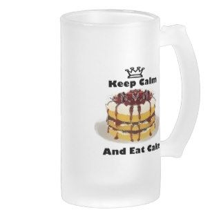 Keep calm and eat cake beer mug
