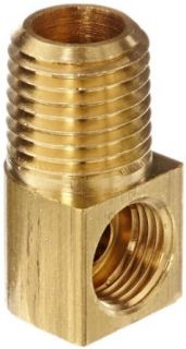 Eaton Weatherhead 402X4X4 Brass CA360 Inverted Flare Brass Fitting, 90 Degree Elbow, 1/4" NPT Male x 1/4" Tube OD