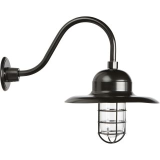 NPower Barn Light with Wall/Ceiling Sconce — 13in. Dia., Black  Outdoor Lighting