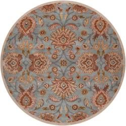 Hand tufted Blue Kiser Wool Rug (99 Round)