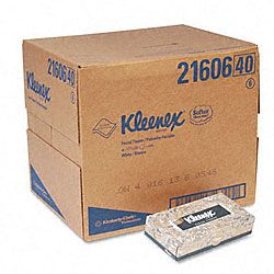 Kleenex White 2 ply Tissue Dispenser Pop up Box   125/ Box (48 Boxes Per Carton)