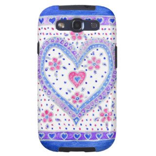 Samsung Galaxy  S3 Case with Pretty 'Heart' Design Galaxy SIII Covers