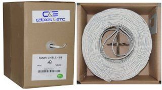 C&E 500 feet 16AWG 4 Conductor Solid Copper, Oxygen Free Speaker Wire Cable Electronics