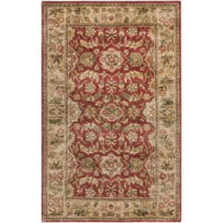 Handmade Cotton backed Persian Legend Red/ivory Wool Rug (4 X 6)
