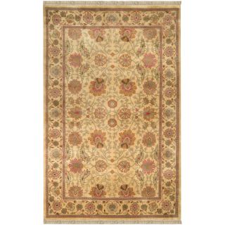 Set Of 2 Hand knotted Gold Wool Legacy Rugs (2 X 3)