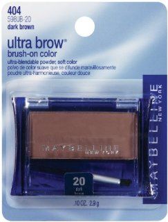Maybelline New York Ultra Brow Brow Powder, Shade #20 / #404 Dark Brown, 0.1 Ounce  Face Powders  Beauty