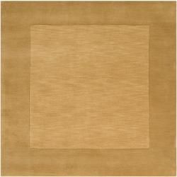 Hand crafted Tone on tone Bordered Wool Rug (99 X 99)