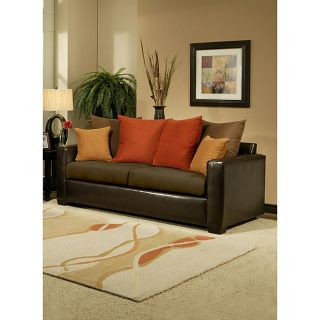 Furniture Of America Roxanne Microsuede Leatherette Sofa