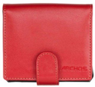 Archos Leather Stand Case for Archos 405 (Red) Electronics