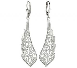 Sterling Filigree Wing Earrings by Steven Lavaggi —