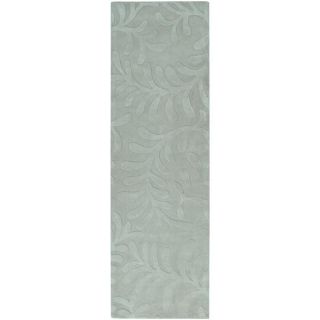 Candice Olson Loomed Silver Sage Floral Plush Wool Rug (26 X 8)