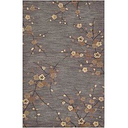 Hand tufted Gray/ Brown Area Rug (76 X 96)