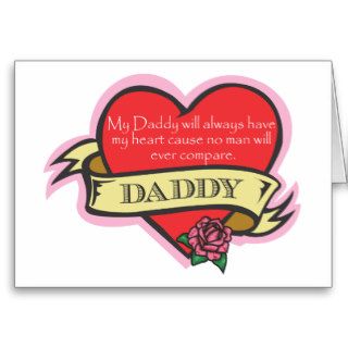 Tattoo Heart Father's Day Card    Daughter