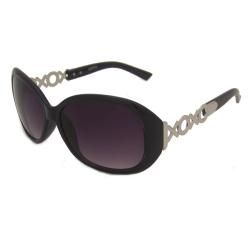 Imagine Xoxo Womens Black/silvertone Plastic Sunglasses