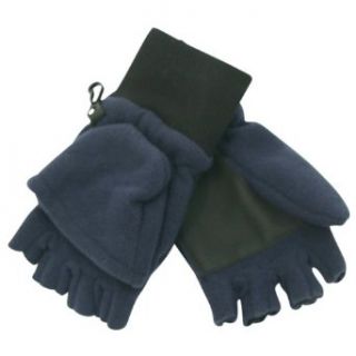 Boy's Fleece Convertible Mitten / Fingerless Gloves  Navy 4 7 Clothing