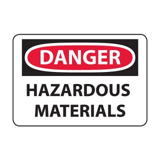 Osha Compliance Danger Sign   Danger (Hazardous Materials)   Self Stick Vinyl