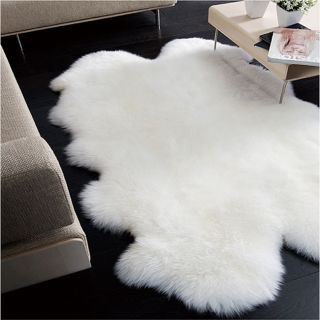 Nuloom Alexa Quatro Sheepskin Wool Four Pelt Shag Rug