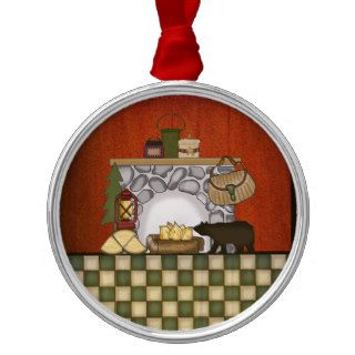 Rustic Lodge Country Cabin Christmas with Bear Ornaments