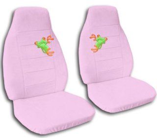 2 Sweet Pink Frog seat covers for a 2010 to 2013 Chevrolet Equinox. Side airbag friendly. Automotive