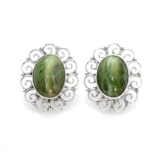 Himalayan Gems™ Green Opal Sterling Silver Earrings