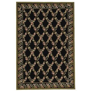 Safavieh Hand hooked Wilton Black/green Indoor New Zealand Wool Rug (56 X 86)